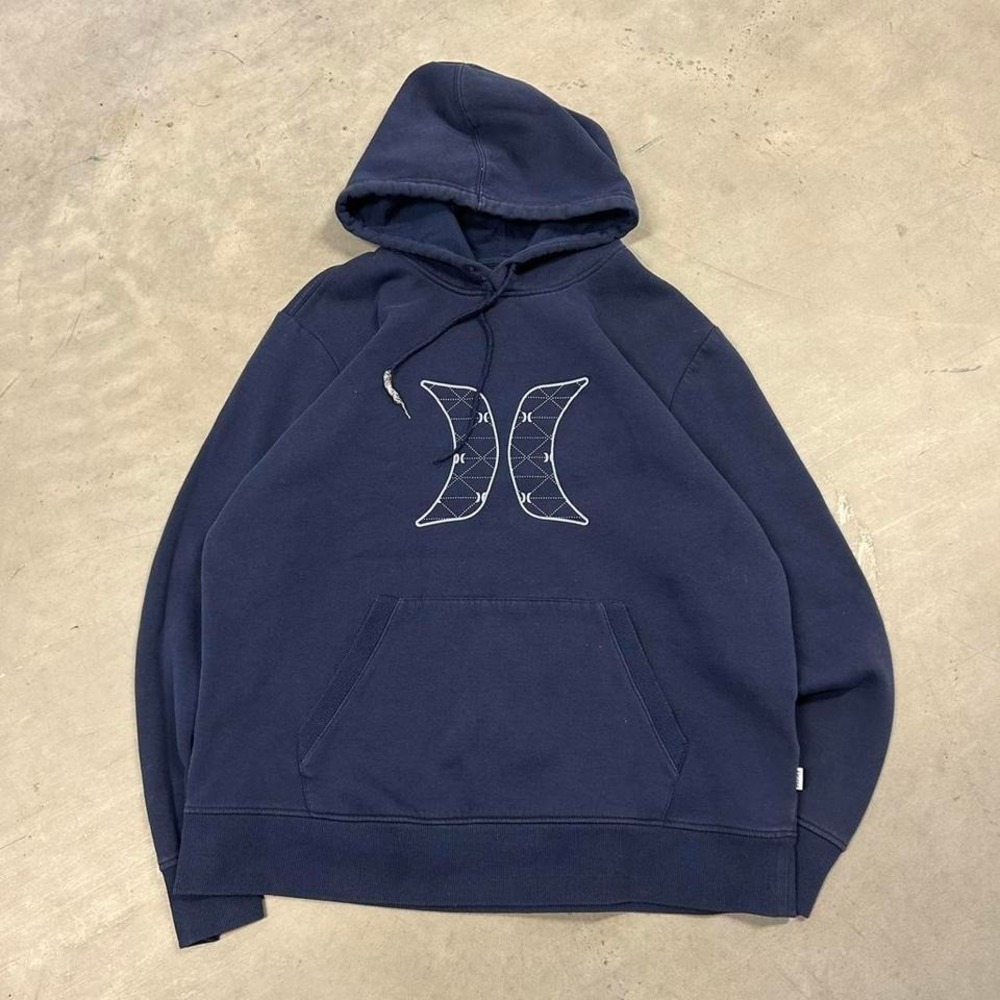 Y2K Hurley Navy Blue‎ Skater Hoodie